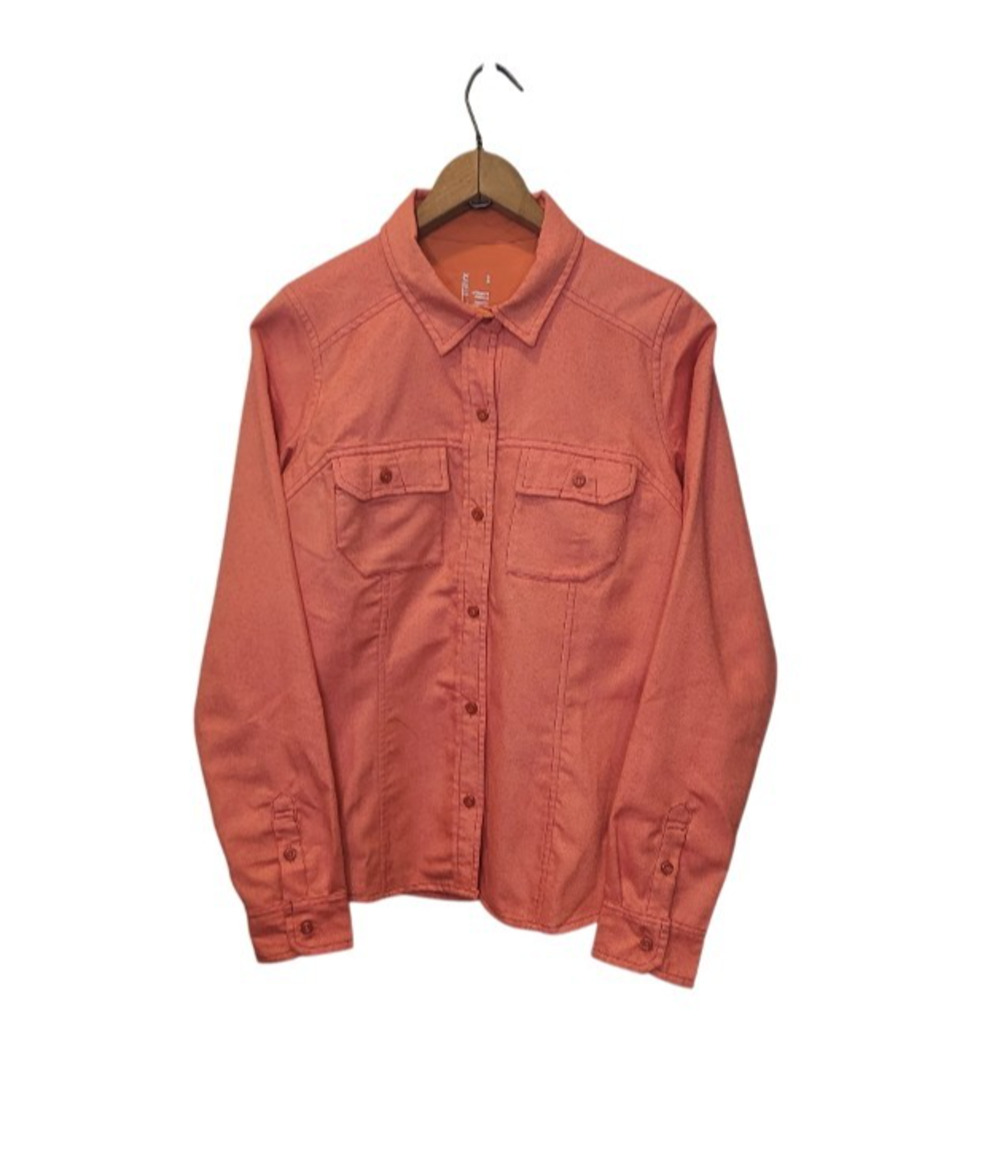 Arcteryx Womens Orange Coral Long Sleeve Collar Button Up Shirt Small Gorpcore